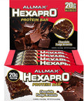 Allmax Nutrition Hexapro Protein Bars 12 Bars Chocolate Fudge Brownie