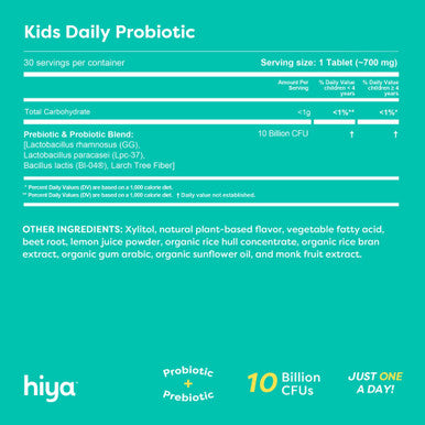 Hiya Kids Daily Probiotic