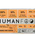 Human Food Orange Choc Cashew Bar 76g SINGLE