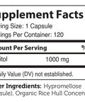 Zahler's Inositol Capsules General Health 120 Capsules