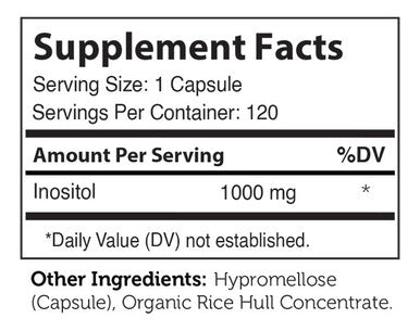 Zahler's Inositol Capsules General Health 120 Capsules