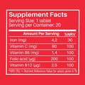 Sunshine Nutrition Iron Blood Orange Flavor Effervescent Tablets 20's