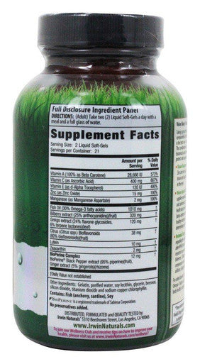 Irwin Naturals Vision Sharp, Multi-Nutrient Eye Health, 42 Liquid Soft-Gels