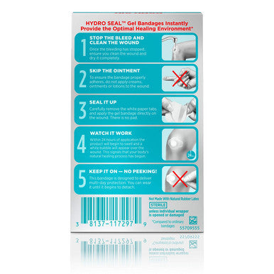 BAND-AID Brand Hydro Seal Waterproof All Purpose Adhesive Bandages, 10 ea Twin Pack - Pack of 2