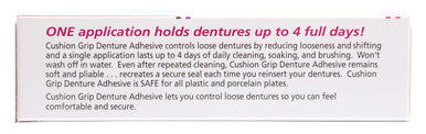 Cushion Grip Thermoplastic Denture Adhesive 1 Oz (28 grams) Twin Pack - Pack of 2
