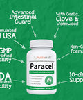 Nutracraft Paracel Intestinal Guard | Intestinal Cleanse for Humans | Wormwood, Black Walnut, Clove, PAU D Arco, Echinacea, Goldenseal | 60 Non-GMO Capsules