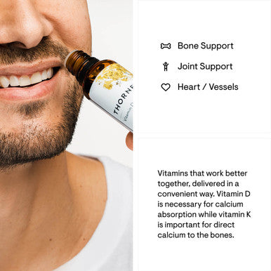 Thorne Vitamin D + K2 Liquid 1200 Drops