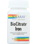BioCitrate Iron Solaray 60 Caps