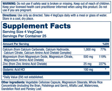 Solaray Calcium Magnesium Zinc