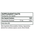 Thorne Zinc Picolinate 15 mg 60 Capsules