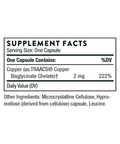 Thorne Copper Bisglycinate 60 Capsules