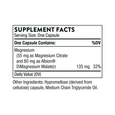 Thorne Magnesium CitraMate 135 mg 90 Capsules