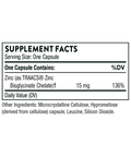 Thorne Zinc Bisglycinate 15 mg 60 Capsules
