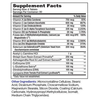 Male Vitality 120 tabs by Advanced Nutrition by Zahler