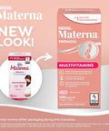 NESTLe Materna Prenatal Multivitamin Supplement Folic Acid 100 Tablets