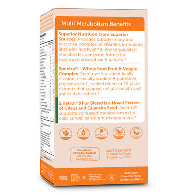 Zahler's Multivitamin Metabolism Targeted Multis 60 Capsules