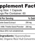 Zahler's Milk Thistle General Health 60 Capsules