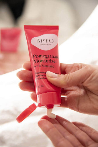 Apto Skincare Pomegranate Moisturizer With Squalane, Lightweight Antioxidant Lotion
