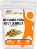 BULKSUPPLEMENTS.COM Ashwagandha Root Extract Powder 600mg per Serving, 100g (3.5 oz)