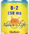 Natures Life Vitamin B-2, Powerful Support for Healthy Skin & Metabolism, 250mg 100ct 250mg