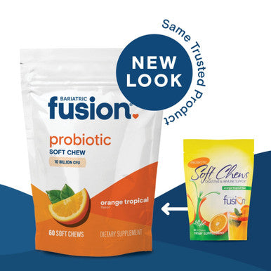 Bariatric Fusion Orange Tropical Probiotic Soft Chew 60 Soft Chews