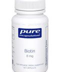 Pure Encapsulations, Biotin, 8 mg, 60 vcaps