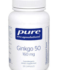 Pure Encapsulations, Ginkgo 50, 160 mg, 120 vcaps