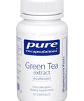 Pure Encapsulations, Green Tea extract, decaffenatd, 60 vcaps