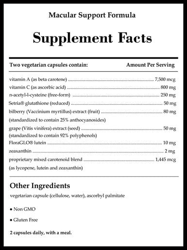Pure Encapsulations Macular Support Formula 60 caps