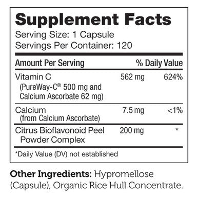Zahler's Pureway-C 500 Mg General Health 250 Capsules