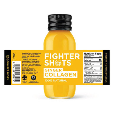 Fighter Shots Ginger Collagen 60 ml pack of -3