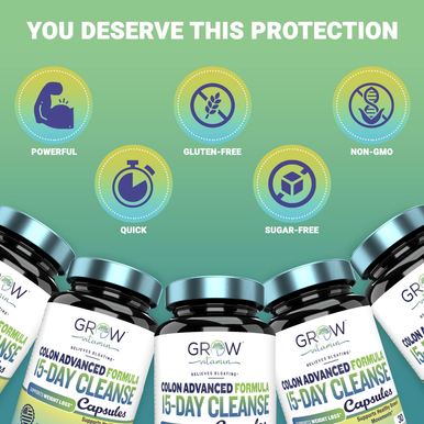 FAST ACTING Colon 15 Day Quick Cleanse - Supports Detox & Increased Energy