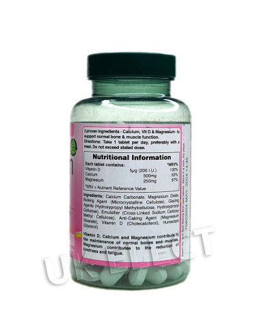 Holland and Barrett Calcium + Magnesium and Vitamin D 180 Tablets