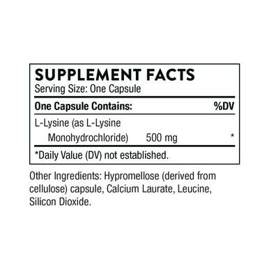 Thorne Lysine 60 Capsules
