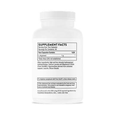 Thorne L-Arginine - Sustained Release (formerly Perfusia-SR) 120 Capsules