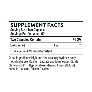 Thorne L-Arginine - Sustained Release (formerly Perfusia-SR) 120 Capsules