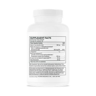 Thorne L-Arginine Plus (formerly Perfusia Plus) 180 Capsules