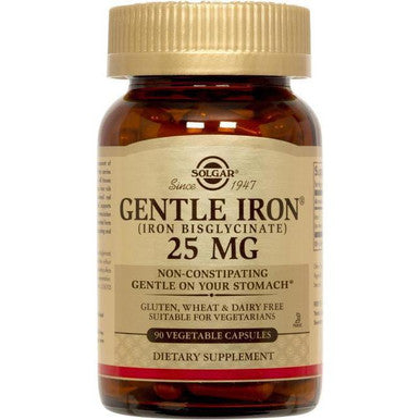 Solgar Gentle Iron 25 Mg 90 Vegetable Capsules