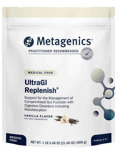Metagenics UltraGI Replenish Vanilla Flavor 21.48 oz 609 Grams