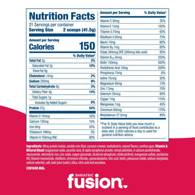 Bariatric Fusion Strawberry High Protein Meal Replacement