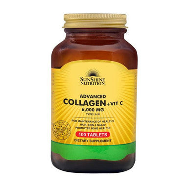 Sunshine Nutrition Advanced Collagen + Vitamin C 100 Tablets