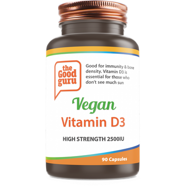 the Good guru Vegan Vitamin D3 High Strength 2500iu