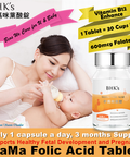 Bhk'S Mama Folic Acid+Vitamin B12 Enhance Tablets