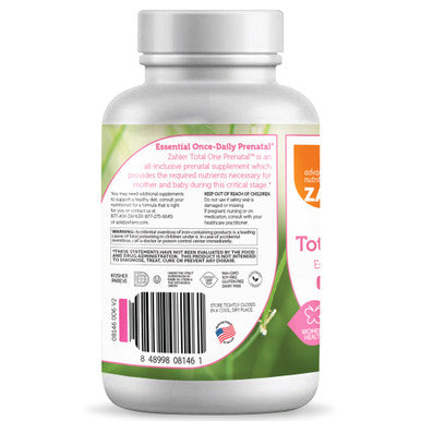 Zahler's Total One Prenatal Womens Health 90 Capsules