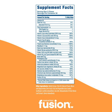 Bariatric Fusion Tropical Fruit Multivitamin Soft Chews 60 Soft Chews