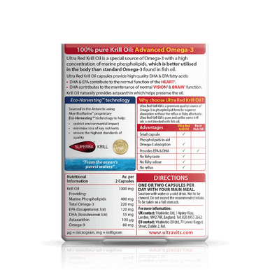 Vitabiotics Ultra Red Krill Oil 30 Capsules