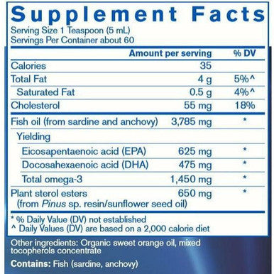 Finest Pure Fish Oil Plant Ster 10.1 oz by Pharmax