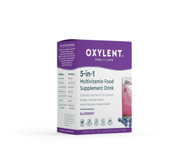 Oxylent 5-In-1 Multivitamin Food Supplement Drink Blueberry 30'S
