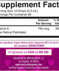 MaryRuth Organics Vitamin A Organic Liquid Drops