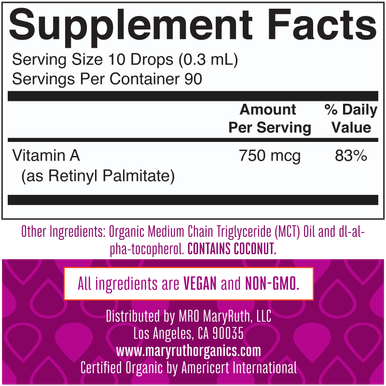 MaryRuth Organics Vitamin A Organic Liquid Drops